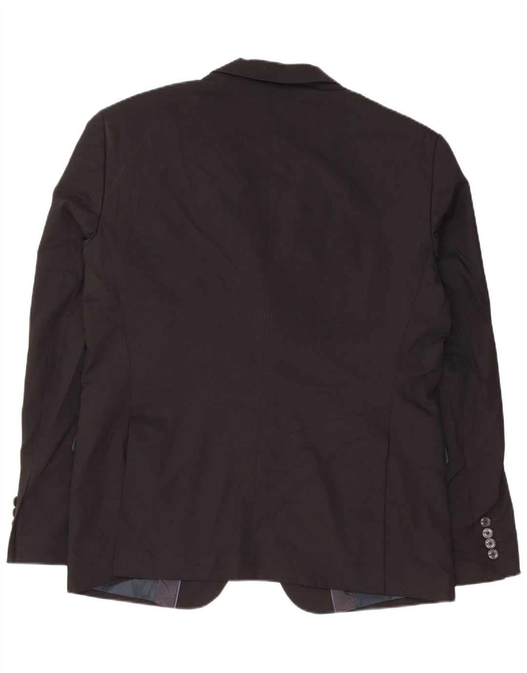 ZARA Herren-Blazer mit 2 Knöpfen, EU 54, XL, schwarze Viskose