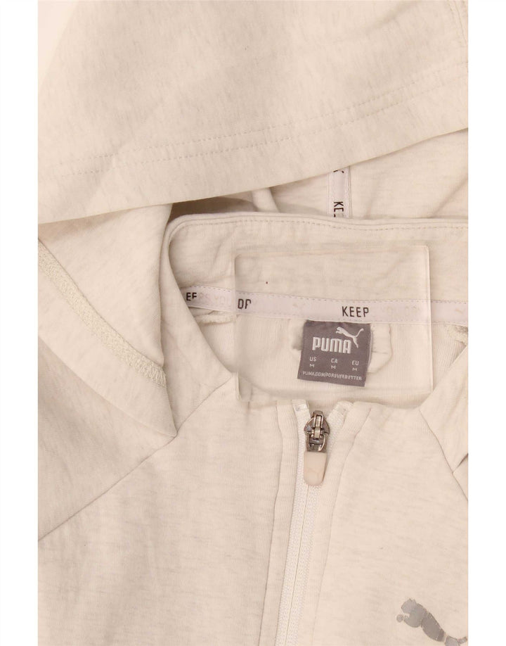Puma Damen-Kapuzenpullover mit Reißverschluss, UK 14, Mittelgrau, Farbblock