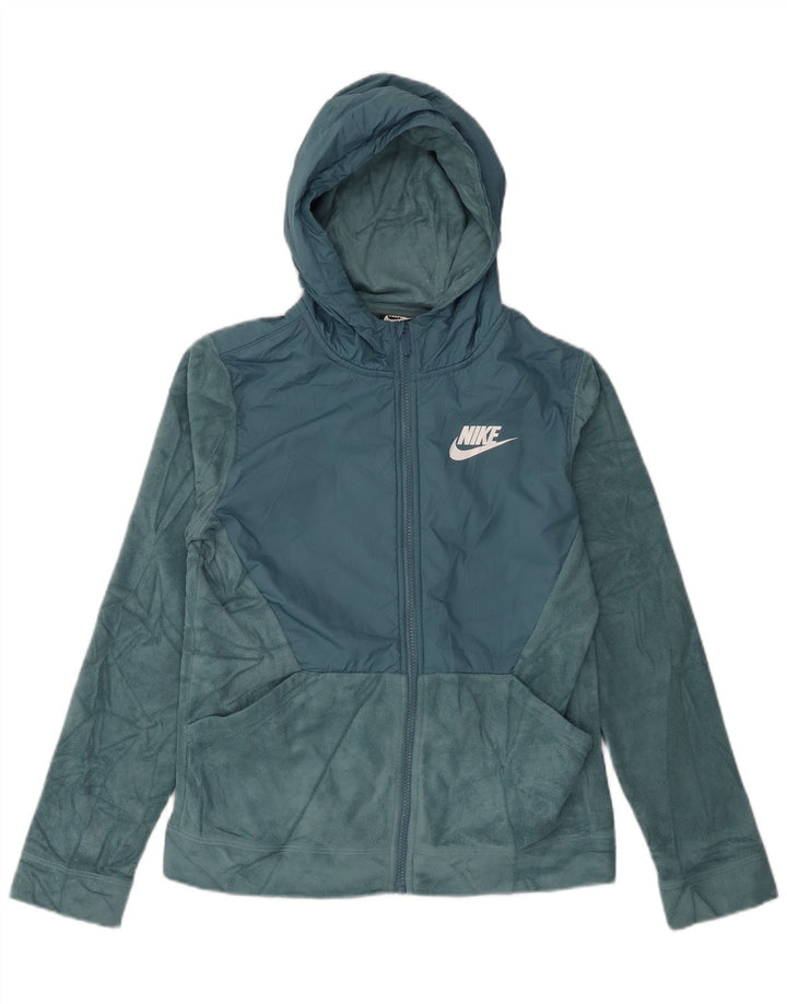 NIKE Damen-Fleecejacke mit Kapuze, UK 18, XL, Blau, Polyester