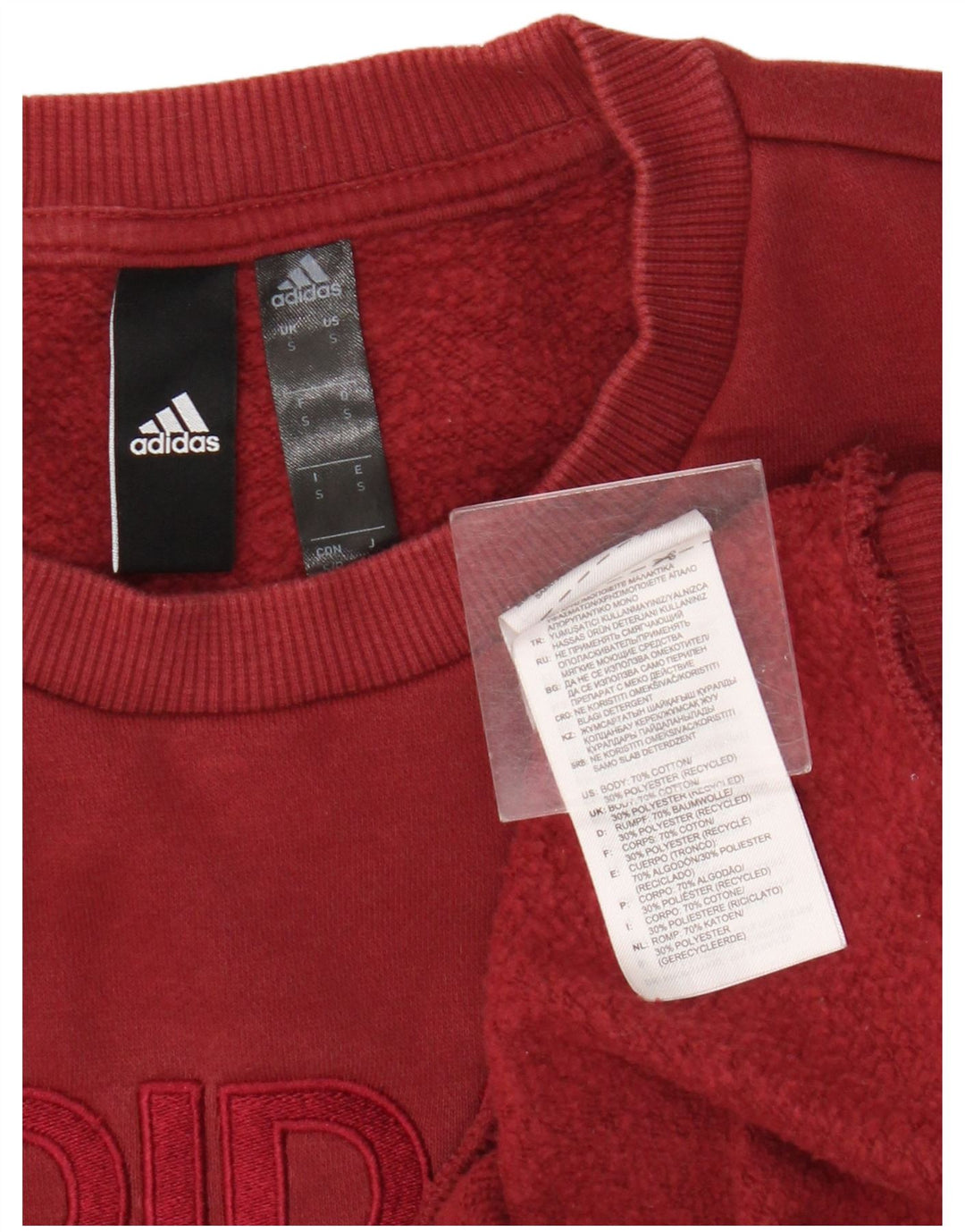 Adidas Herren Grafik-Sweatshirt-Pullover, klein, Burgunderrot, Baumwolle