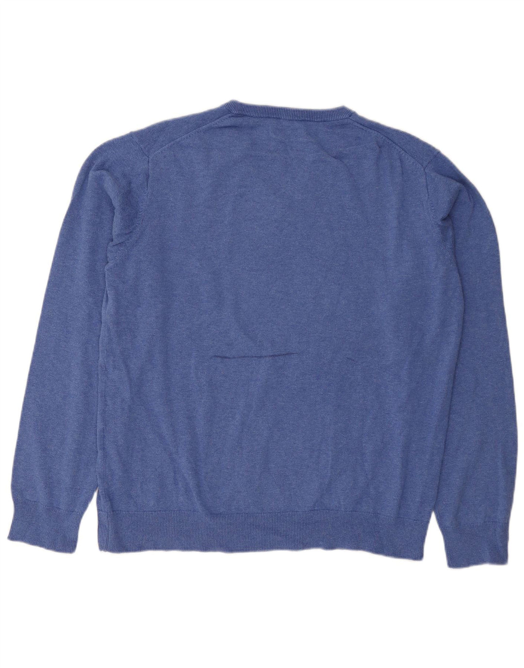 Gant Herren-Pullover mit V-Ausschnitt, XL, blaue Baumwolle