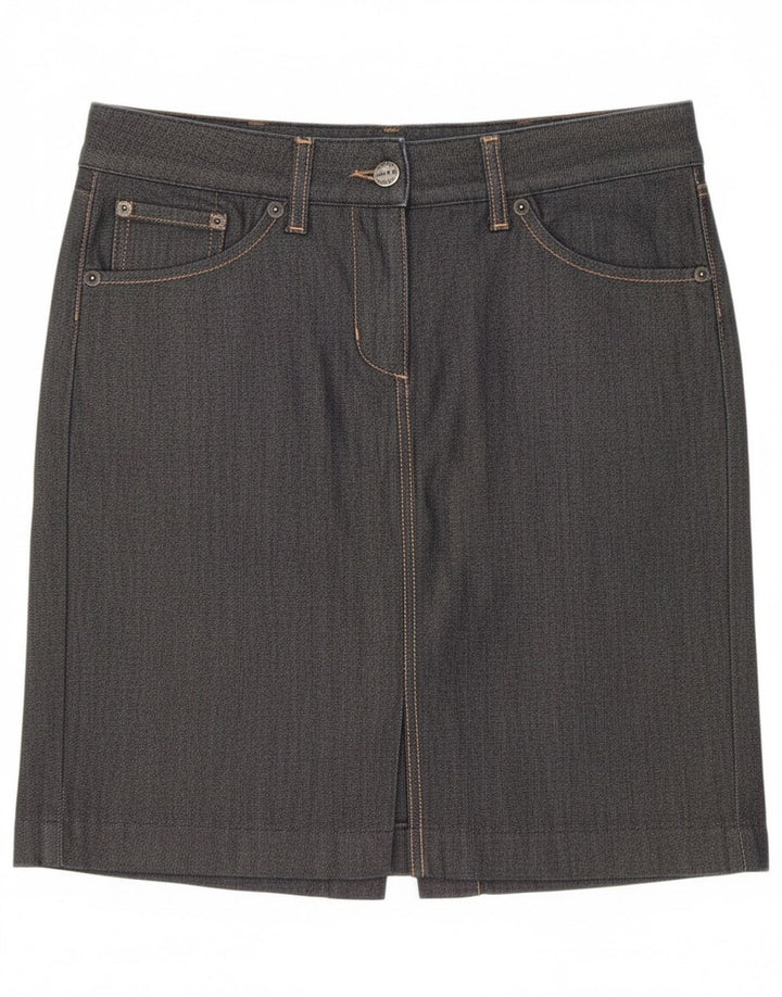 Gant Damen Jeansrock EU 36 Small W28 Schwarze Baumwolle