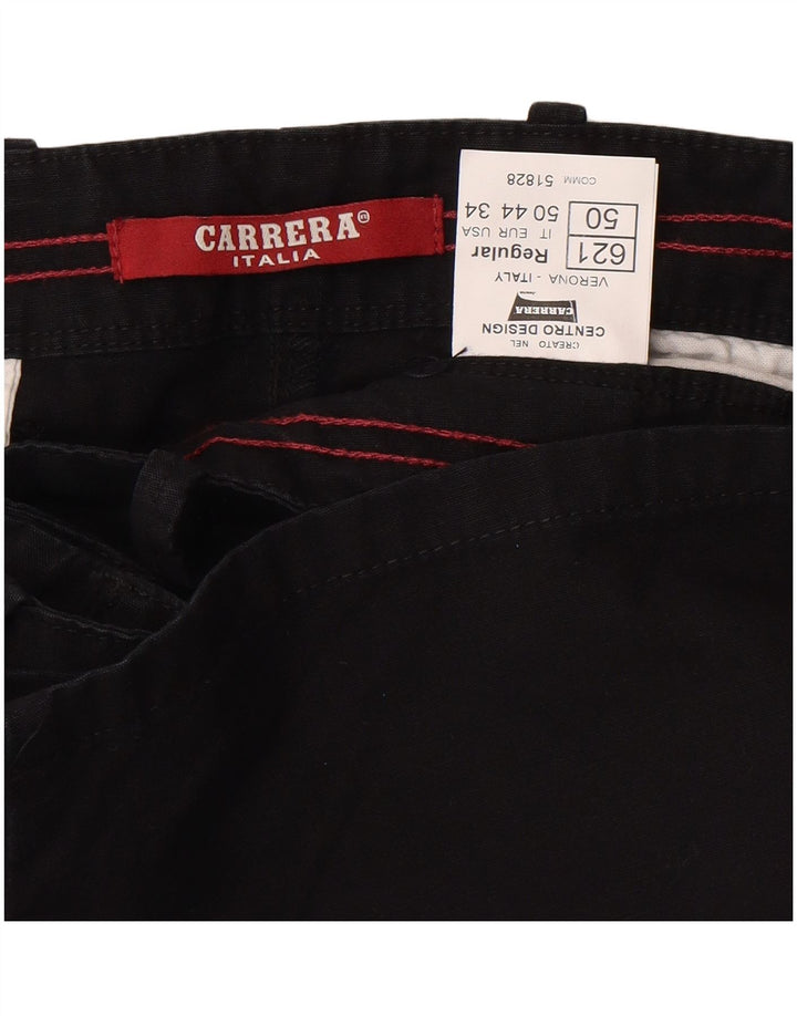 Carrera Herren Chinoshorts W34 Große schwarze Baumwolle
