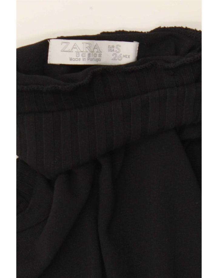 Kurzärmliger Damen-Pullover mit Knöpfen von Zara, Größe S, Schwarz