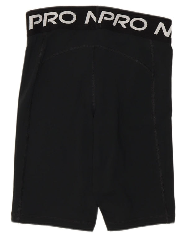 Nike Damen Dri Fit Graphic Sport Shorts UK 10 Small Schwarz Polyester