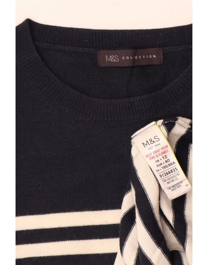 Marks & Spencer Damen-Pullover mit U-Boot-Ausschnitt, Gr. 12, mittleres Marineblau