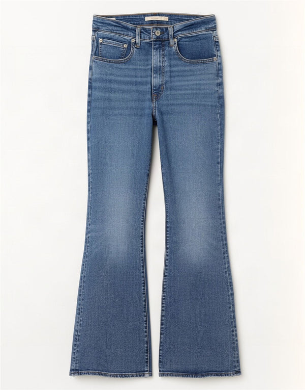 Levi's Damen 726 Flared Jeans W30 L30 Blaue Baumwolle
