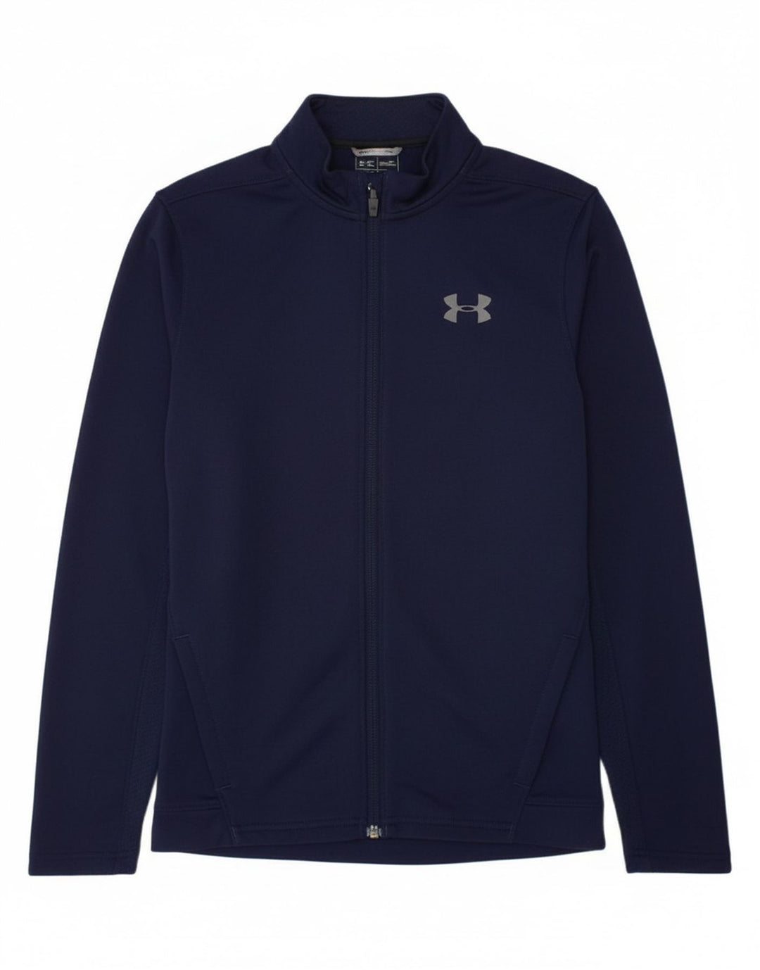 UNDER ARMOUR Boys Tracksuit Top Jacket 9-10 Years Medium Navy Blue