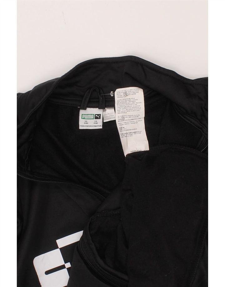 Puma Jungen Grafik-Trainingsanzug-Top-Jacke, 7–8 Jahre, Größe S, Schwarz, Polyester