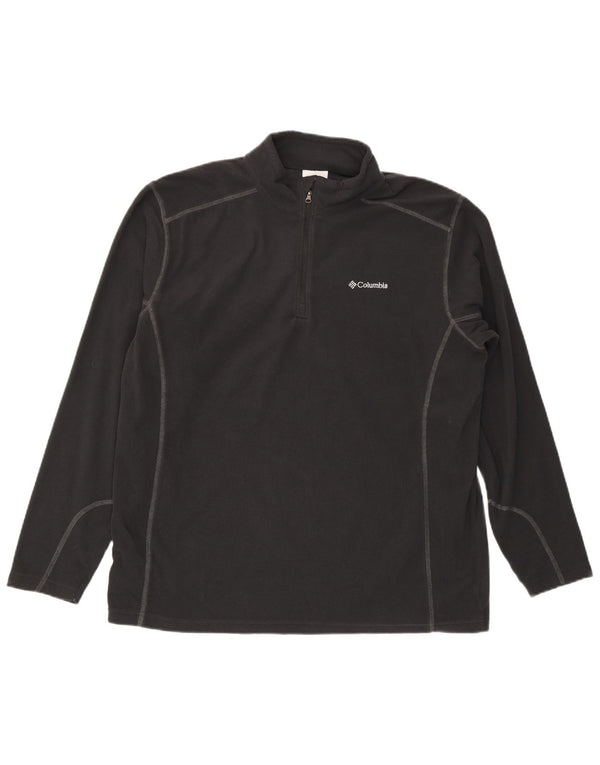 Columbia Herren-Fleecepullover mit Reißverschluss, XL, graues Polyester