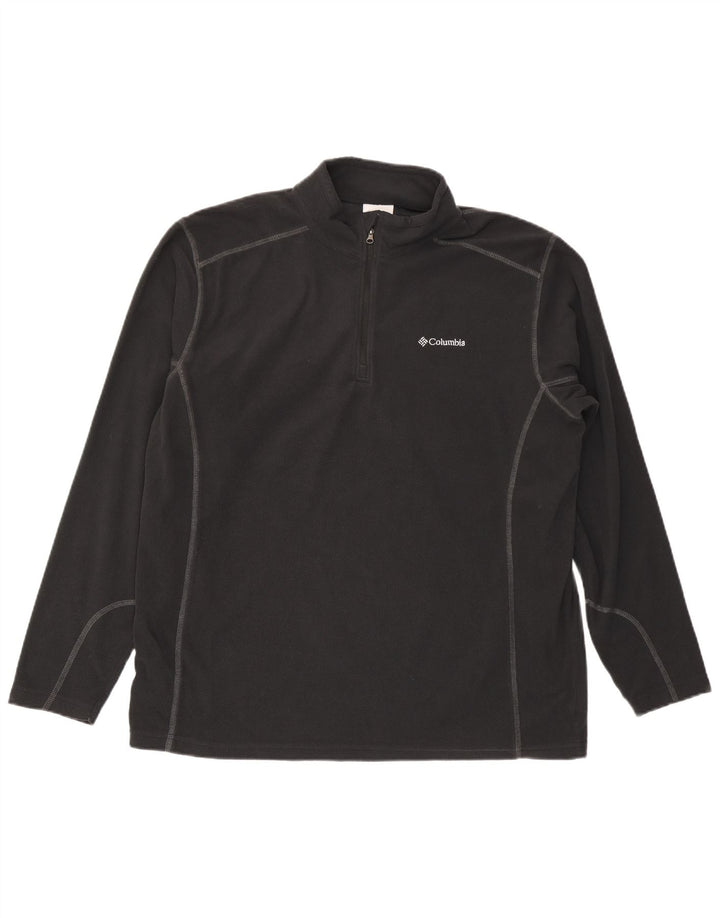 Columbia Herren-Fleecepullover mit Reißverschluss, XL, graues Polyester
