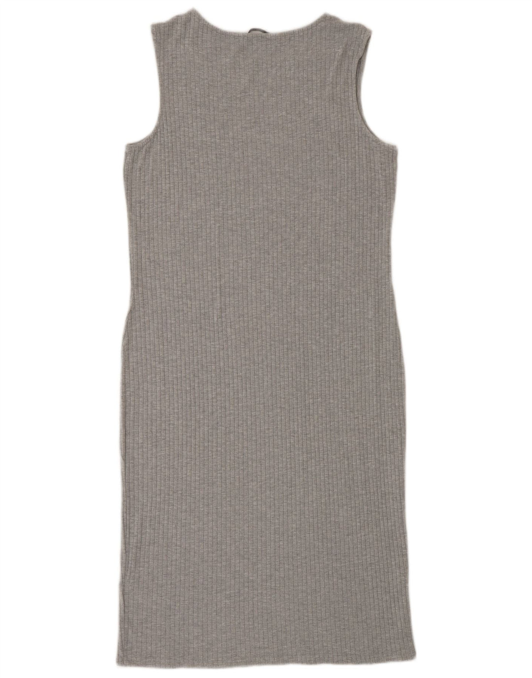 Marks & Spencer Damen Ärmelloses, figurbetontes Kleid UK 12 Mittelgraue Viskose