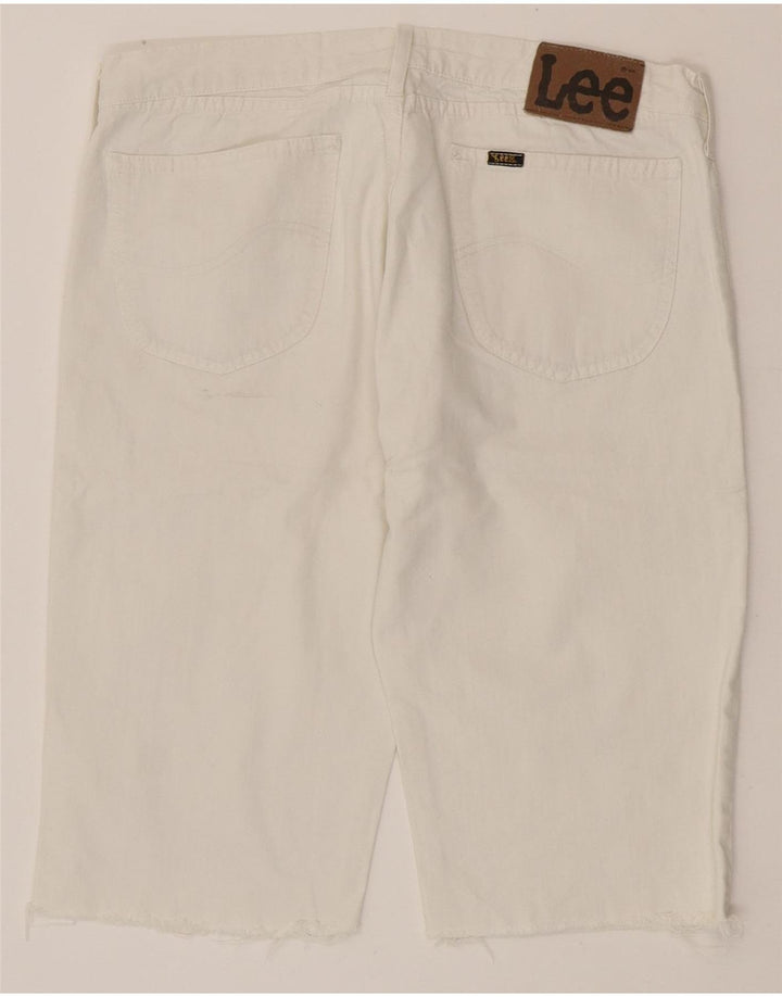 LEE Mens Casual Shorts W32 Medium White Vintage Lee and Second-Hand Lee from Messina Hembry 
