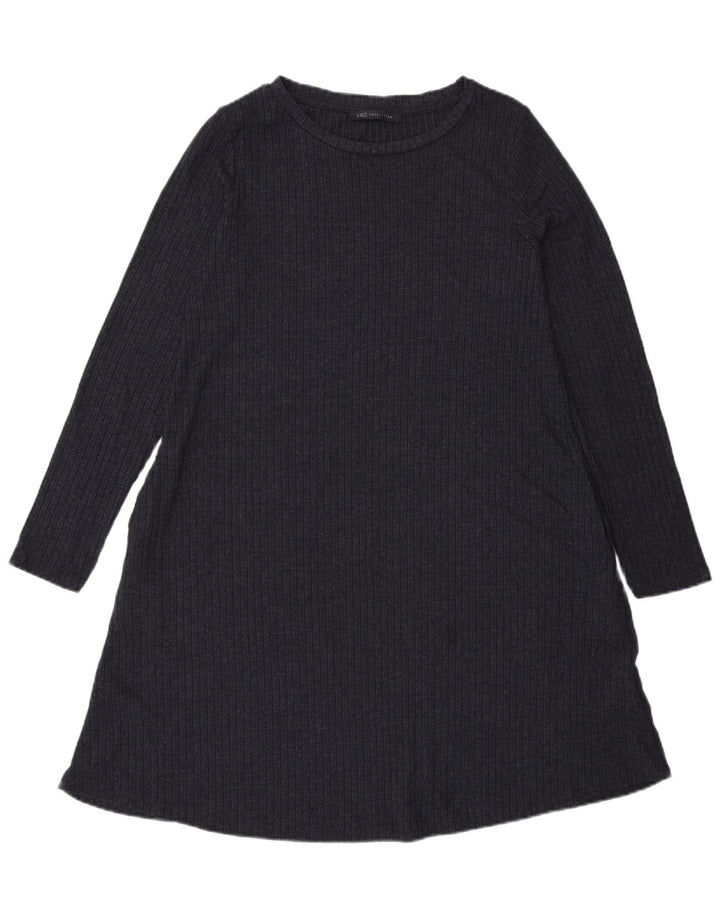 Marks & Spencer Damen Pulloverkleid UK 10 Small Grau Polyester