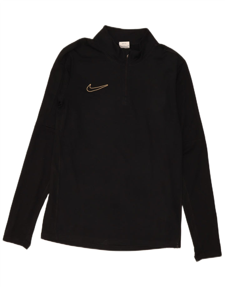 Nike Herren Dri Fit Pullover-Trainingsanzug mit Reißverschluss, Größe S, Schwarz, Polyester