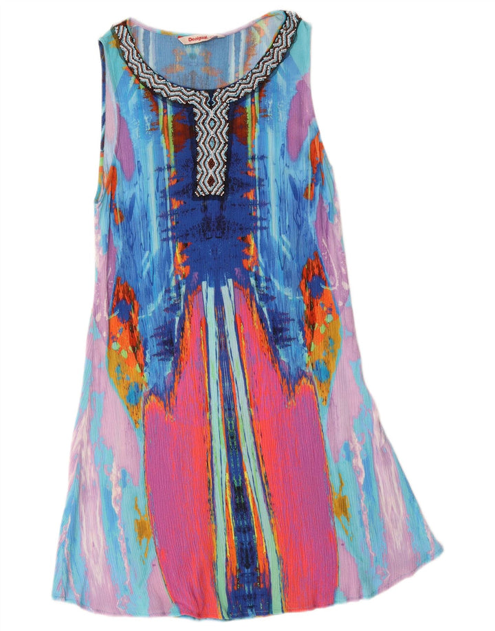 Desigual Damen Zeltkleid mit abstraktem Muster EU 44 XL Mehrfarbig