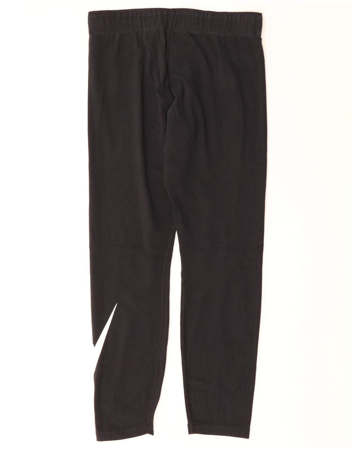 NIKE Damen Graphic Leggings UK 14 Mittelschwarze Baumwolle