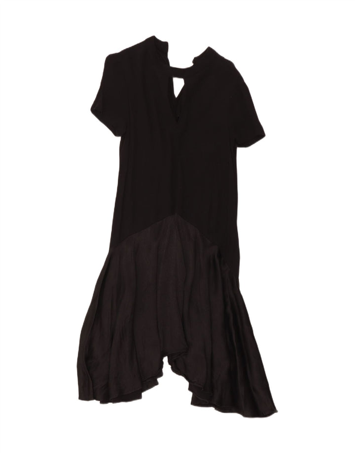 Marks & Spencer Damen Asymmetrisches Kleid UK 10 Small Schwarz