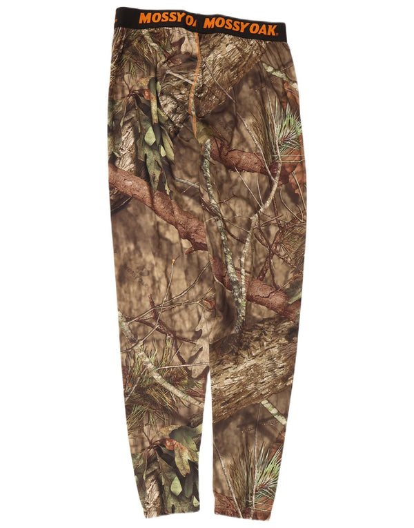 Mossy Oak Mens Graphic Leggings Medium  Khaki Camouflage Polyester