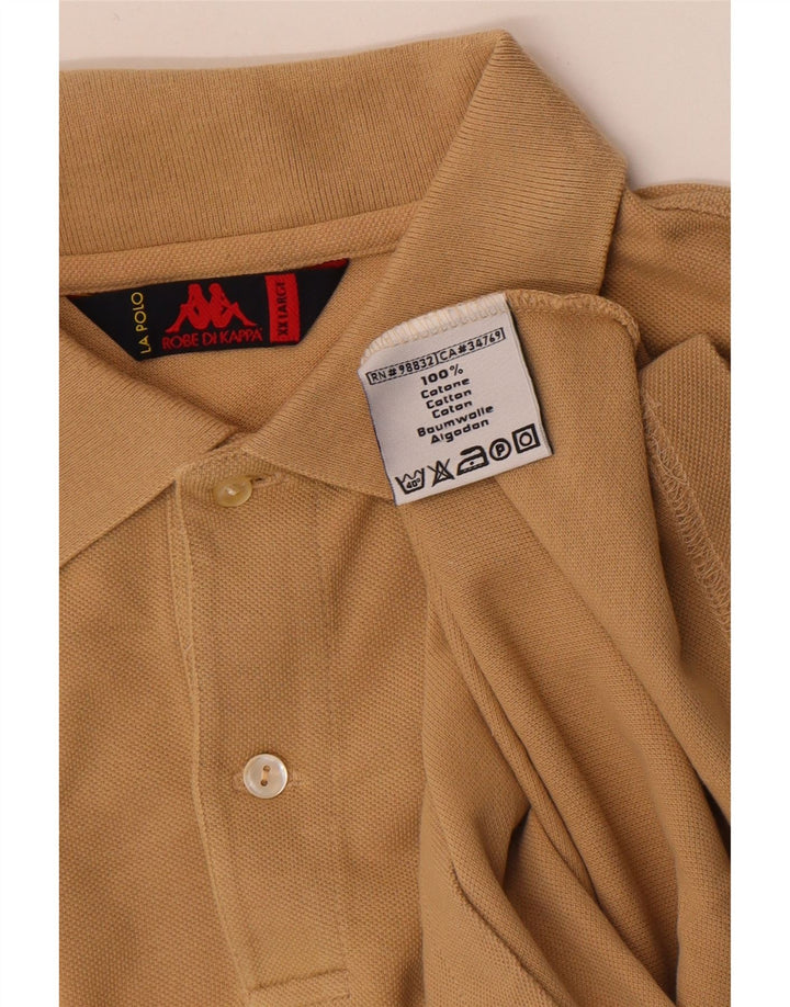 Kappa Herren Poloshirt 2XL Beige Baumwolle