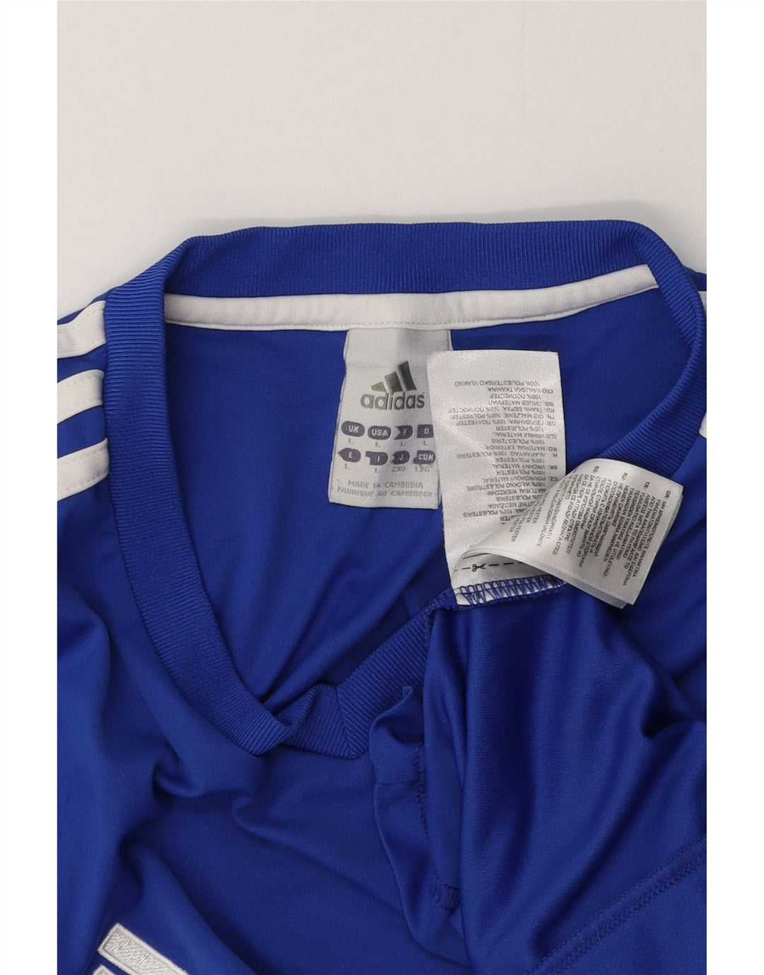 ADIDAS Herren Climalite T-Shirt Top Large Blau Polyester