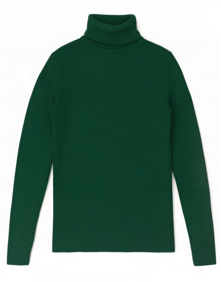 Marks & Spencer Damen-Pullover mit Rollkragen, Gr. 10, Größe S, grüne Viskose