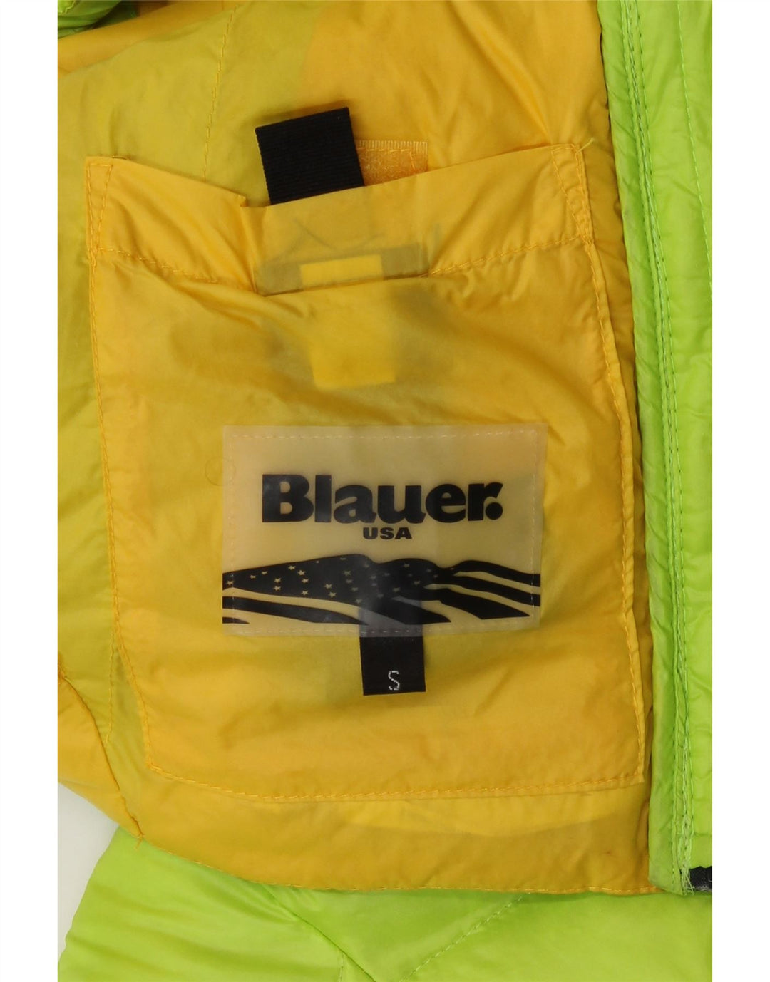 Blauer Damen Crop Wattierte Jacke UK 10 Small Grün Polyamid