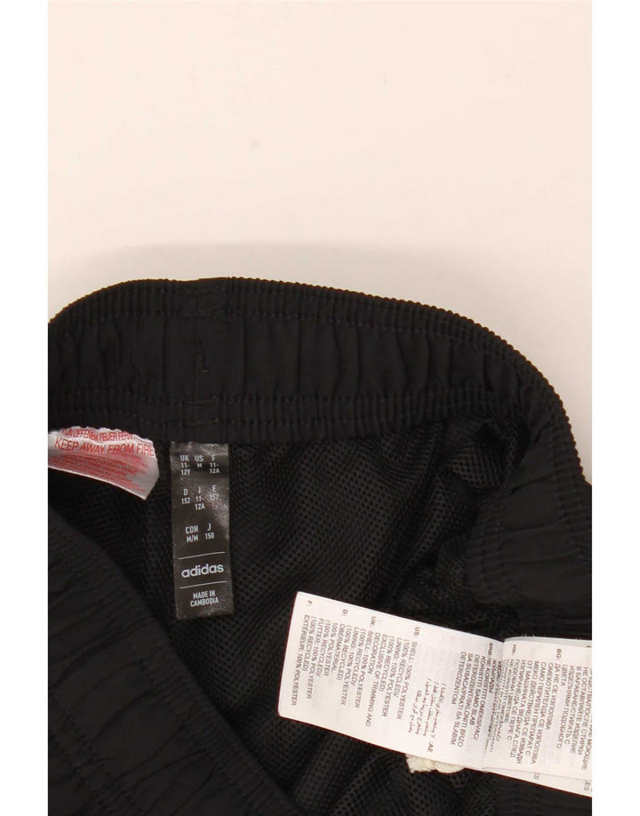 Adidas Jungen-Trainingshose, Jogginghose, 11–12 Jahre, schwarzes Polyester