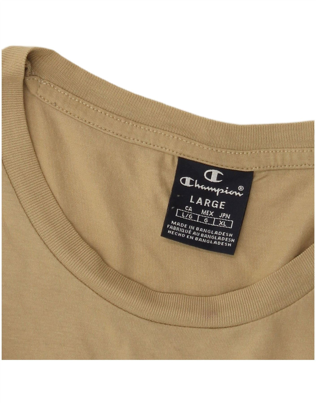 CHAMPION Damen T-Shirt Top UK 16 Large Beige