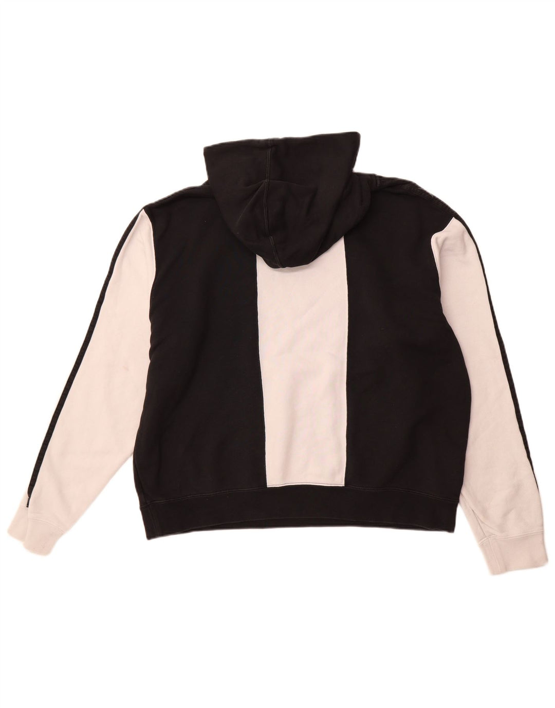 ADIDAS Herren-Kapuzenpullover mit Grafik, groß, schwarze Farbblock-Baumwolle