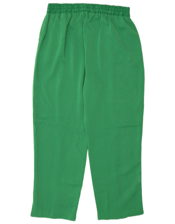 Gerade geschnittene Damenhose von Zara, XL, W32, L27, Grün, Polyester