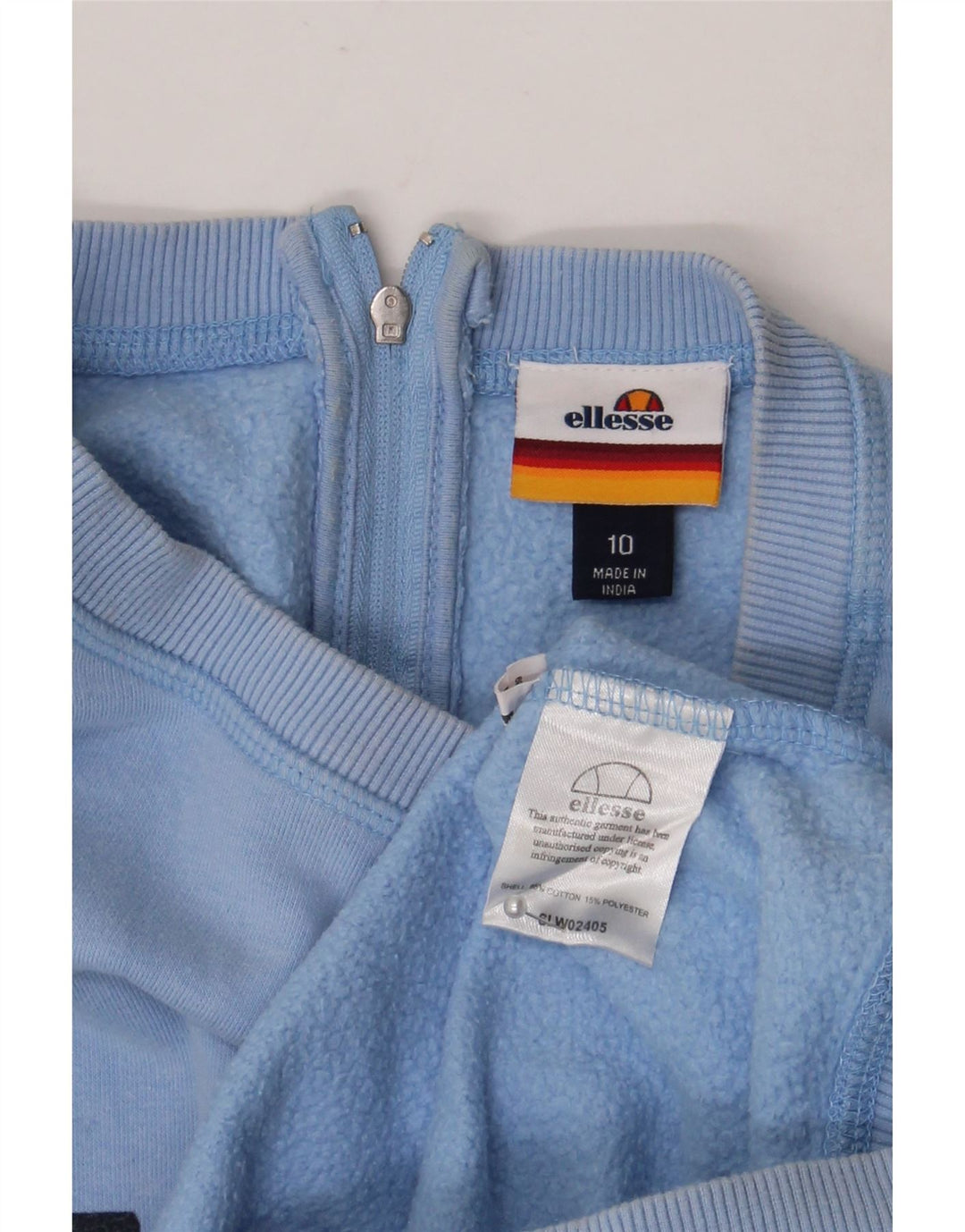 Ellesse Womens Graphic Oversized Sweatshirt Pullover UK 10 Small Blau Baumwolle