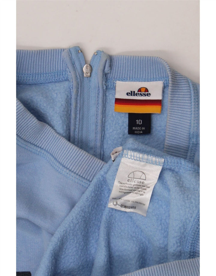 Ellesse Womens Graphic Oversized Sweatshirt Pullover UK 10 Small Blau Baumwolle