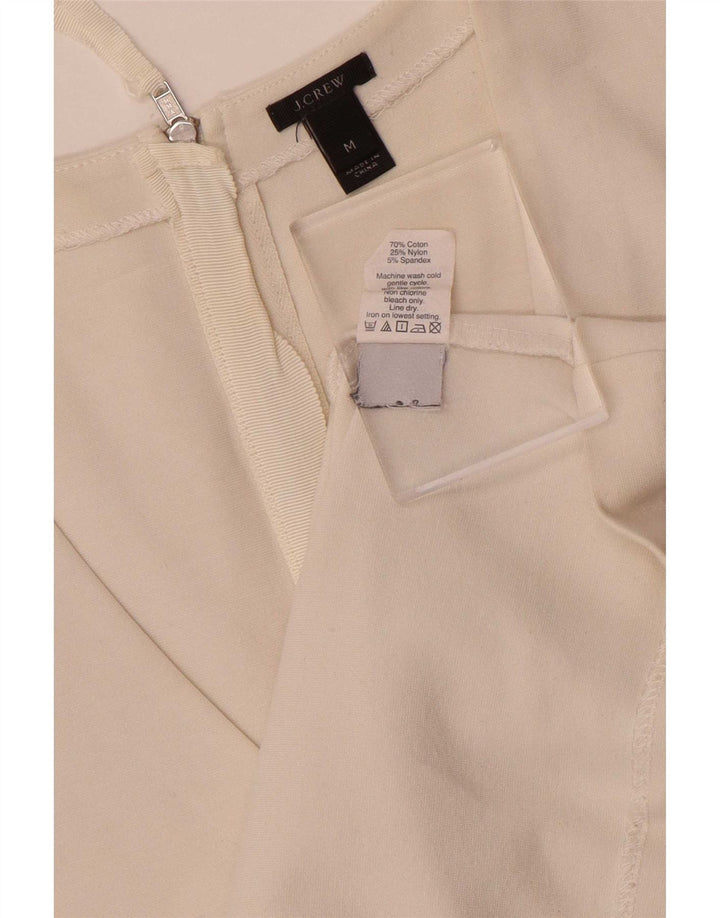 J. Crew Ärmelloses Damen-Blusenoberteil UK 12 Mittelweiße Baumwolle