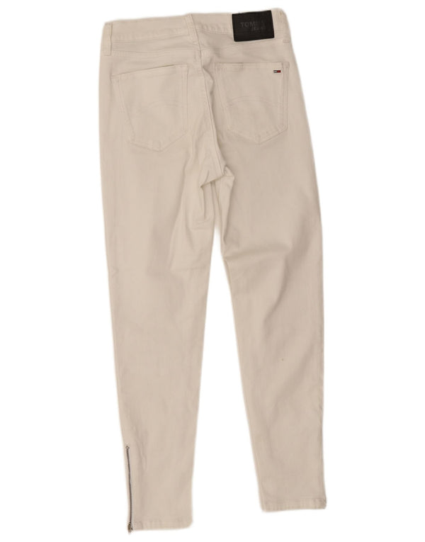 Tommy Jeans Damen Nora Mid Rise Skinny Jeans W27 L26 Weiße Baumwolle