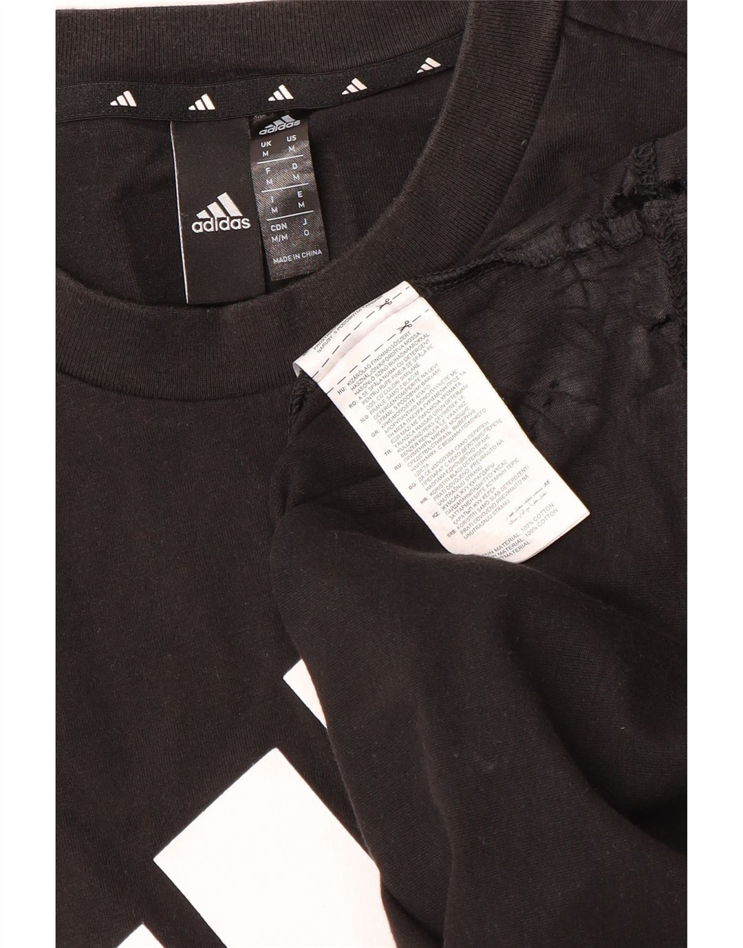 Adidas Herren Grafik T-Shirt Top Medium Schwarz Baumwolle