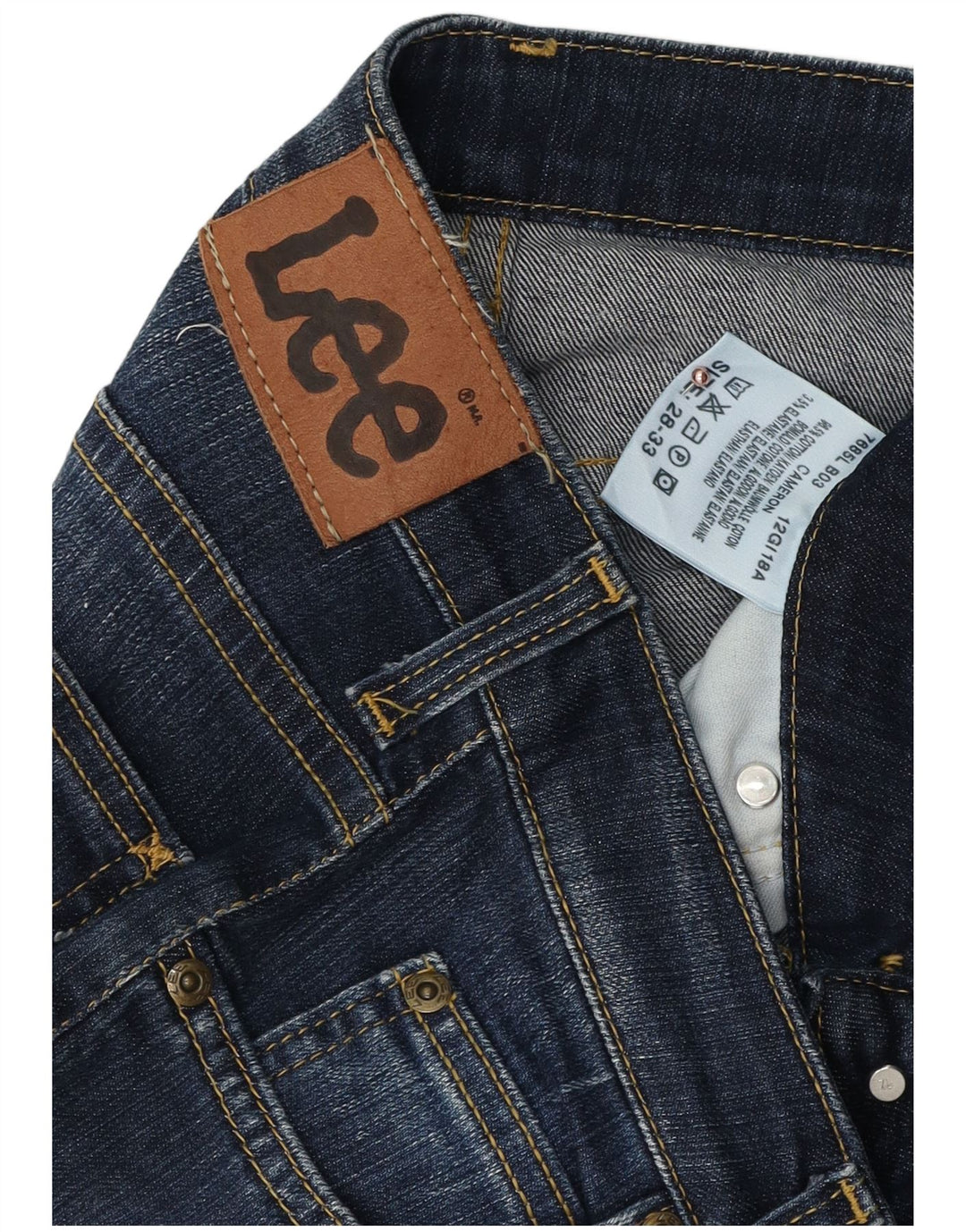 Lee Damen Cameron Bootcut Jeans W28 L33 Marineblaue Baumwolle