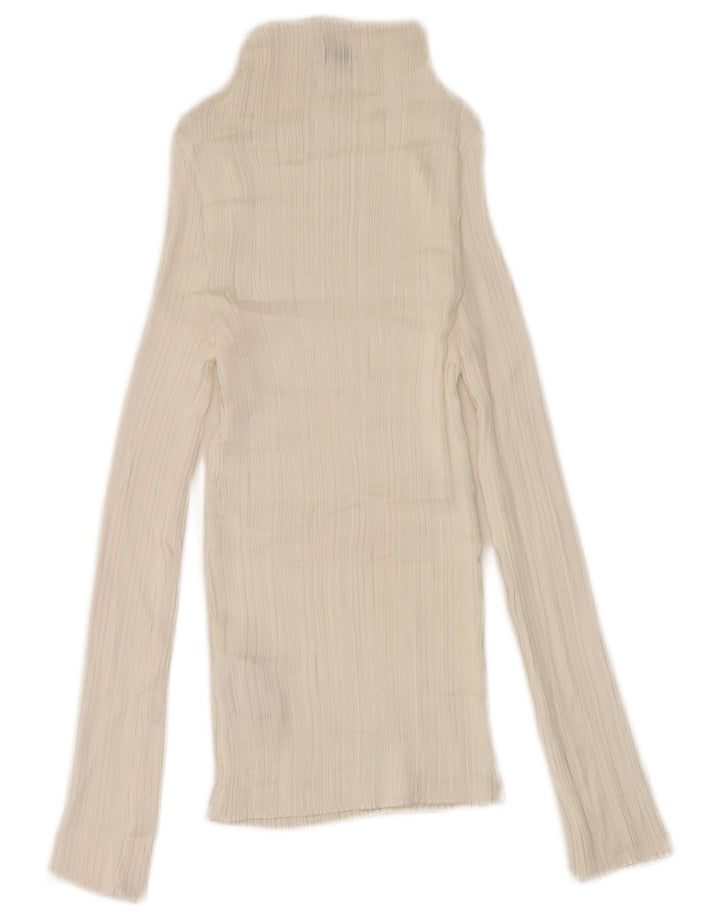 Reiss Damen Top Langarm UK 6 XS Weiß Polyester