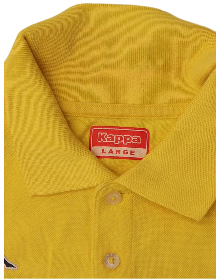 Kappa Herren-Poloshirt mit Grafik, groß, Gelb