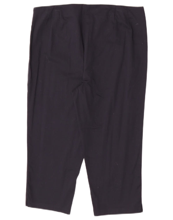 Marks & Spencer Damen Caprihose UK 14 Large W32 L20 Marineblaue Baumwolle