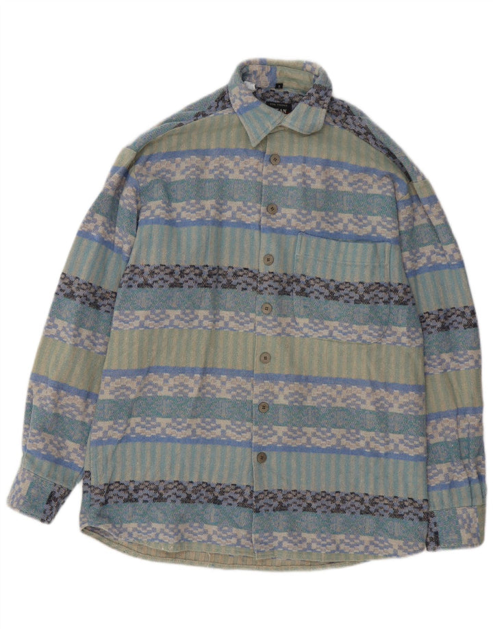 Jean Chatel Herren-Overshirt-Hemd, Größe 37/38, klein, mehrfarbig, geometrisch