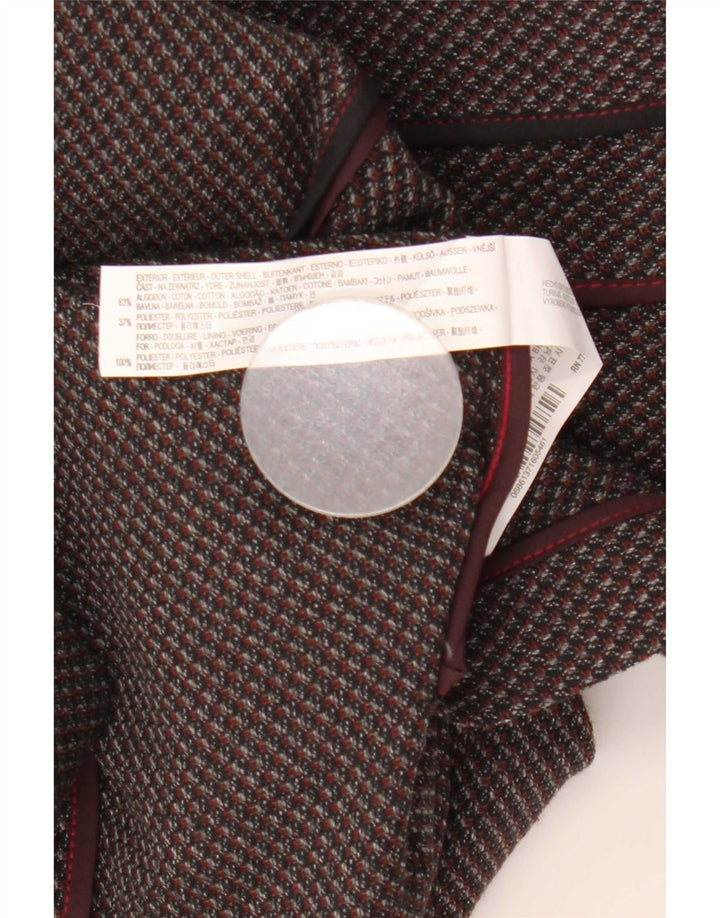 Zara Herren-Blazer mit 2 Knöpfen, EU 46, kleine braune Baumwolle