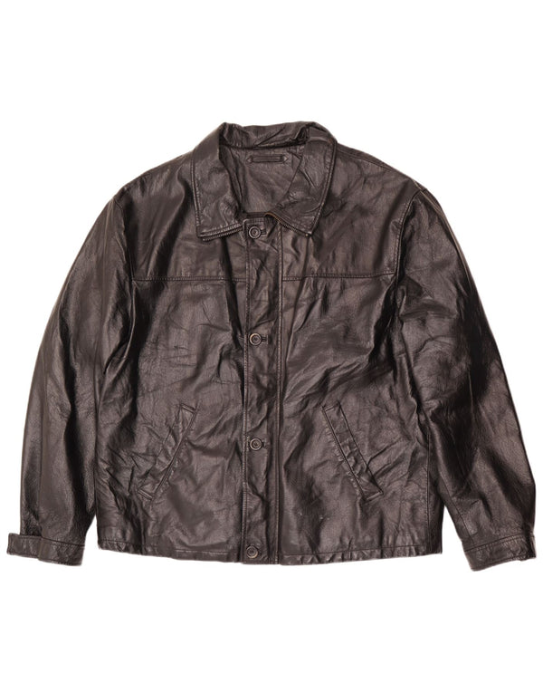 La Pelle Herren Lederjacke IT 58 4XL Schwarz