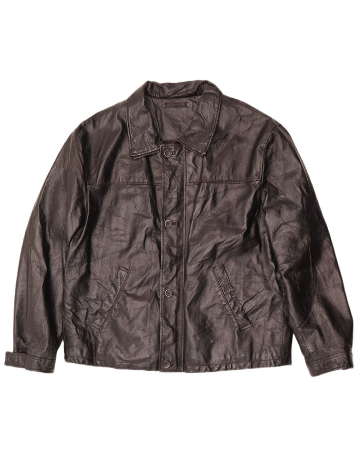 La Pelle Herren Lederjacke IT 58 4XL Schwarz