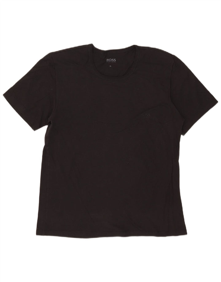 Hugo Boss Herren T-Shirt Top XL Schwarz Baumwolle