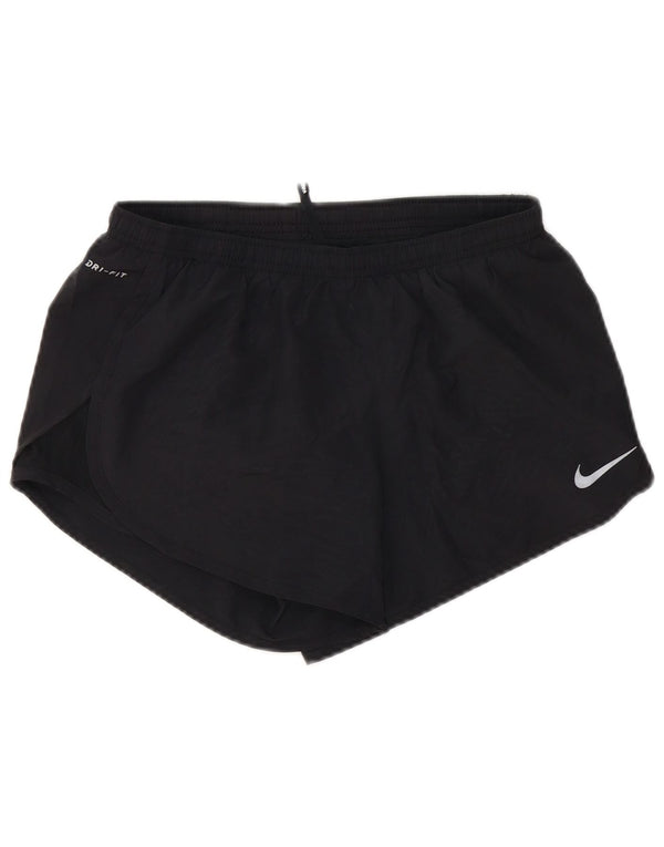 Nike Damen Dri Fit Sport Shorts UK 8 Small Schwarz Polyester