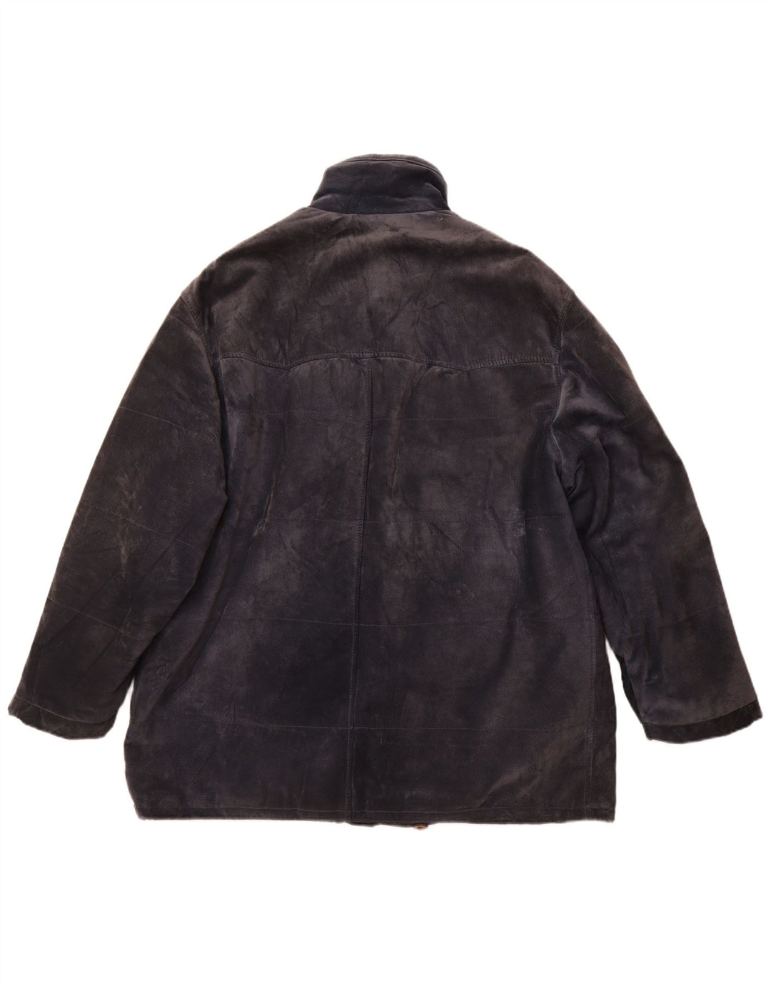 Vintage Herren Wildleder Windjacke IT 52 XL Marineblaues Leder