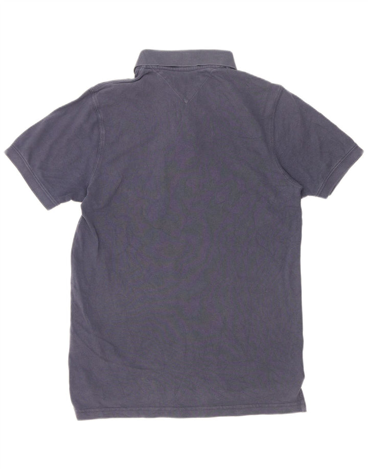 Tommy Hilfiger Herren-Poloshirt, mittelmarineblaue Baumwolle