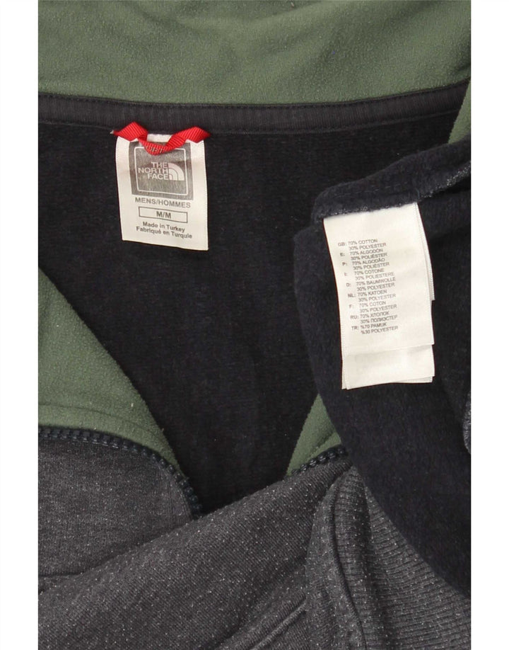 The North Face Herren-Sweatshirt mit Reißverschluss am Hals, mittelgraue Baumwolle