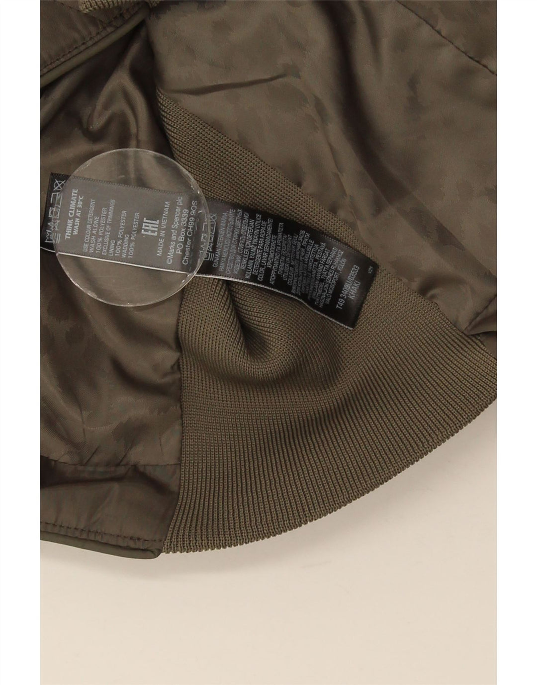 Marks & Spencer Damen Steppjacke UK 14 Large Khaki Polyester